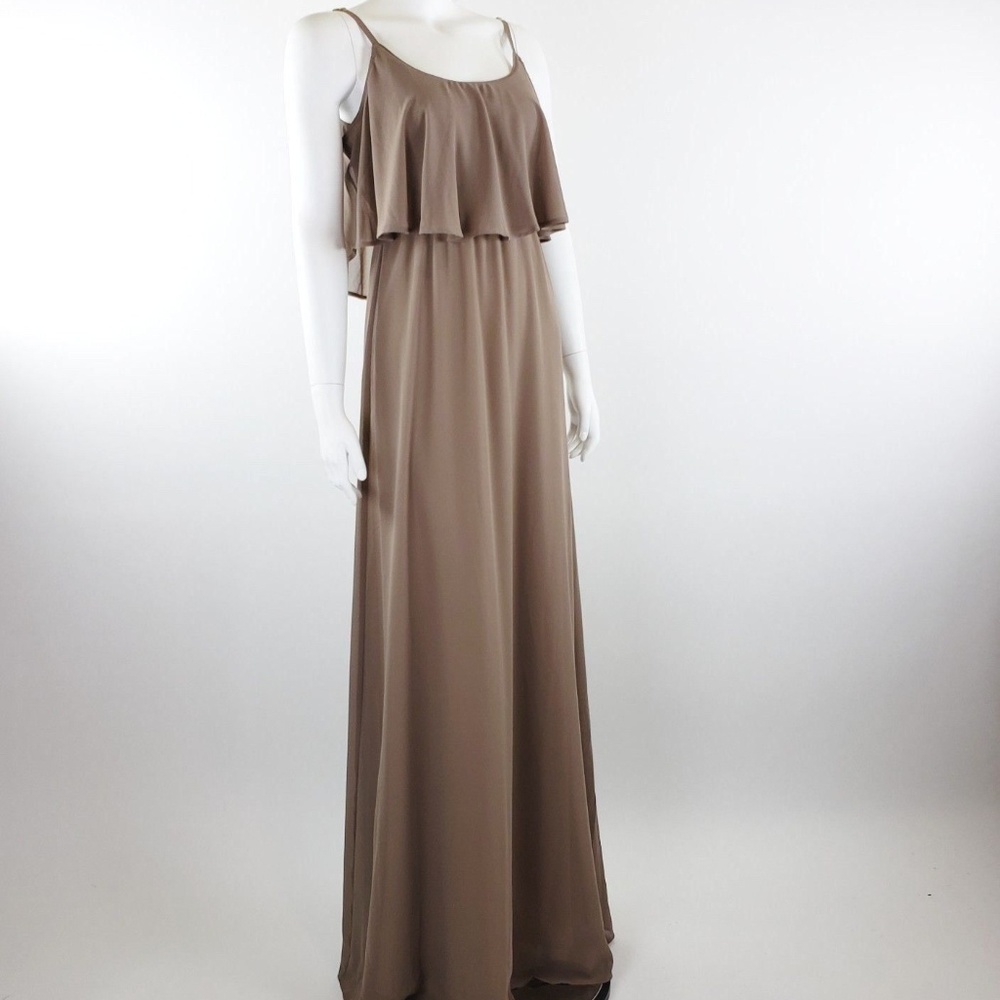 Show Me Your Mumu Caitlin Ruffle Maxi Dress Dune